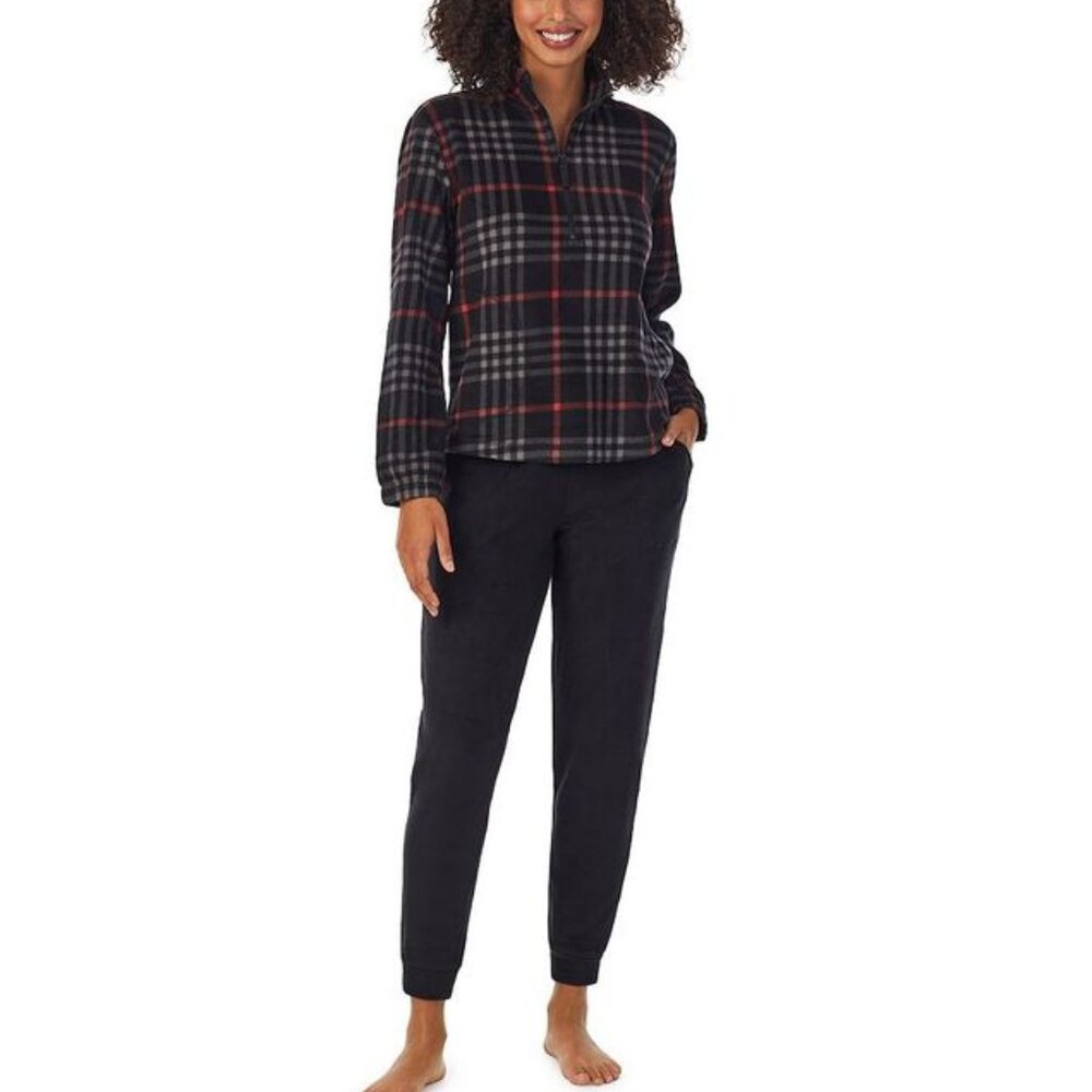 Cuddl Duds Fleece Mockneck Zip Pajama Set XXL